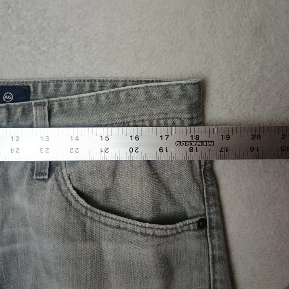 AG Adriano Goldschmied Jeans Mens 33x31 Gray The Graduate Slim Straight Wash USA